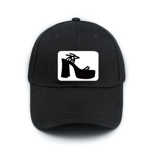 Casquette de baseball noire avec broderie talons hauts et sangle de réglage arrière
