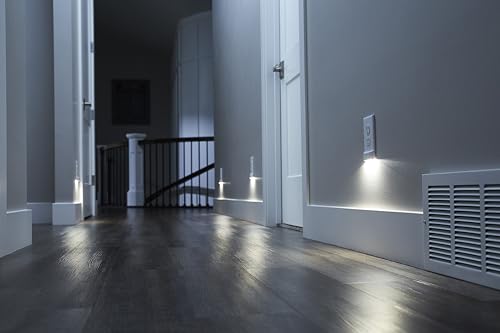 Image of SnapPower Single MotionLight [for Decor Outlets] - Motion Detecting LED Night Lights Built-in to Wall Plate - Bright /Dim /Off Options - Auto On /Off Sensor - (Decor, White)