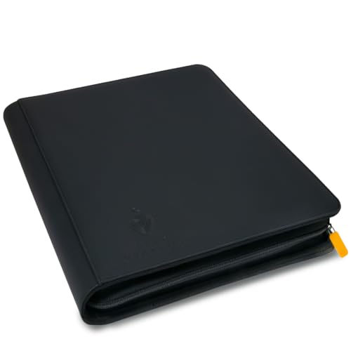 Card Guardian Toploader 9 Pocket Premium Binder with Zipper Black