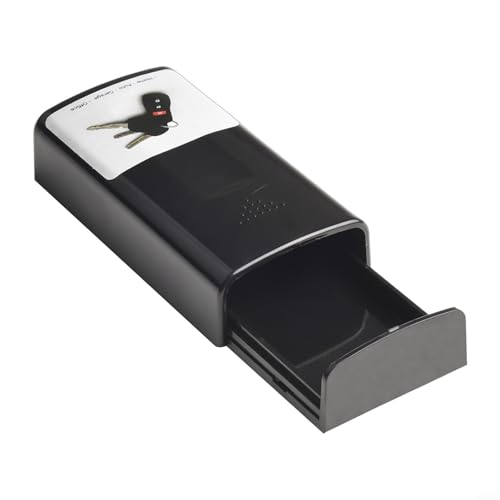 CashMuch Boîte de rangement magnétique pour clés de voiture avec aimant puissant pour la maison, le bureau, la voiture, l'extérieur Noir