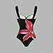 One Piece Bathing Suits for Women Floral Printed Push Up Swimsuit with Coverups Wrap Skirt 2 Piece Swimwear