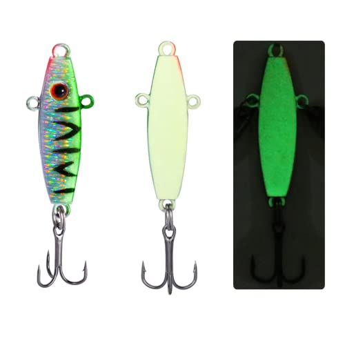Pek Outdoors Triple Flash Uv Glow Fishing Spoons (4) - Ice Fishing Lure For Walleye, Crappie, Panfish, Bluegill, Perch, Pike, And Bass #TOP3