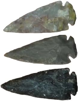 3 PCS ASSORT Agate Stone SPEARHEAD Arrowhead Point 3" - 3 1/2" #T-1346 Fast Free Supply