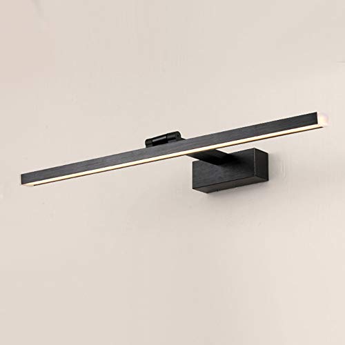 DFFH - Espejo LED para armario con luz estanca antiniebla, diseño moderno, estilo nórdico, de aluminio, espejo, color negro, color, 60CM white light 0.00watts