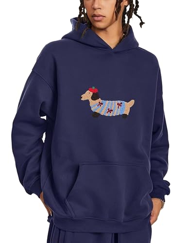 Unisex Graphic Hoodies Y2k Cute Sweatshirt Trendy Oversized Hoodies Streetwear Cartoon Dachshund Hoodie Fall Outfits
