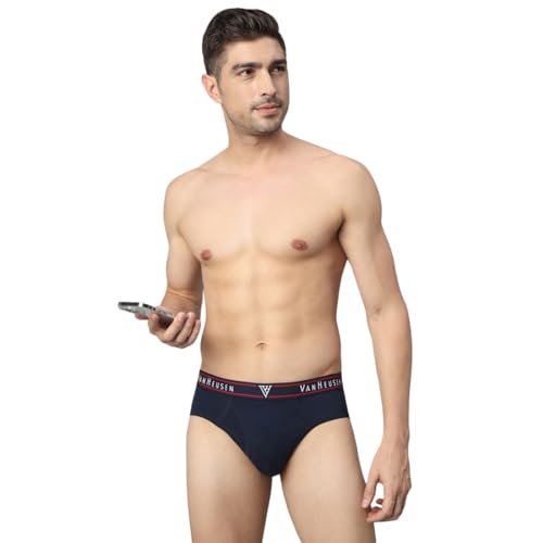 Image of Van Heusen Cotton Men Colour Fresh Briefs - Pack of 1 - Durable Elasticized Waistband, Ultra Soft