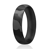 ROQ Silicone Wedding Ring for Women, Thin, Affordable 6mm Metallic Silicone Rubber Wedding Bands, Comfort Fit, Singles & 4 Packs - Rose Gold, Silver, Gold, Platinum, Copper, Bronze, Gunmetal