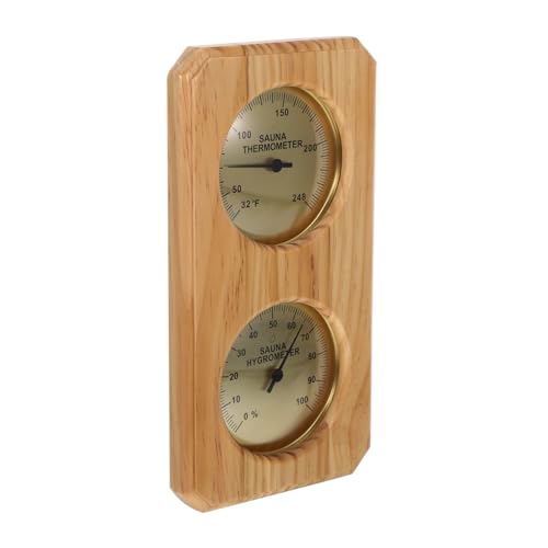 BEBEMOKO Room Sauna Hygrothermograph Temperature Humidity Measurer Wall-Mounted for Use Accurate Readings for Sauna Garden Nursery and More