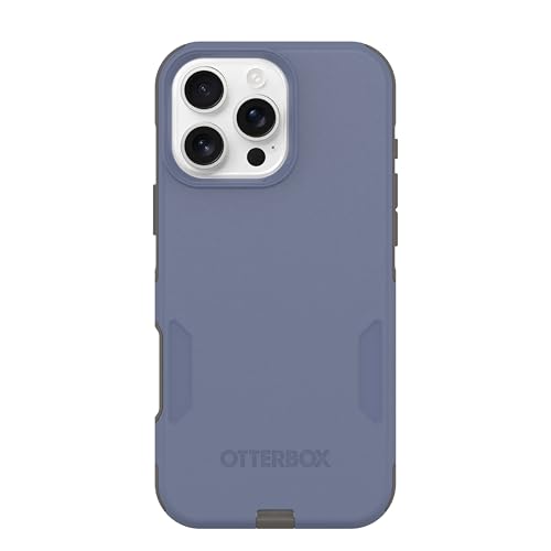 Image of OtterBox iPhone 16 Pro Max (Only) - Commuter Series MagSafe Case - Spiced Orchid (Blue & Grey) - Built-in Magnets - Slim & Tough - Pocket-Friendly - with Port Protection