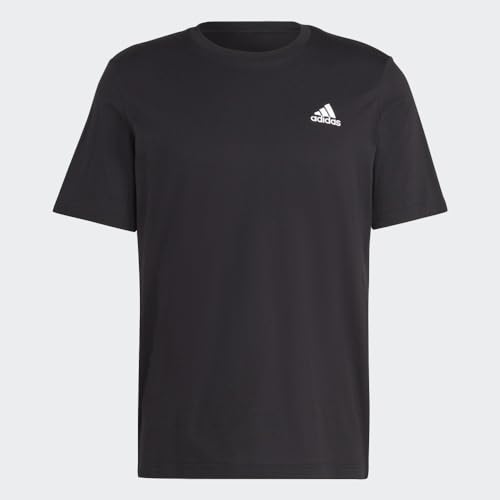 Image of Adidas Mens Essentials Single Jersey Embroidered Small Logo T-Shirt
