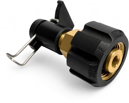 M&M Smartek Adaptador de alta presión para conector de manguera, convertidor para limpiador de alta presión compatible con/como Kärcher, Black & Decker, Nilfisk G1/4' o con M22 IG (opción B para Black