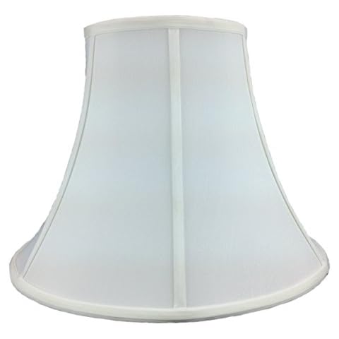 8x16x12 White Empire Shantung Shade with Brass Spider fitter - Perfect for table lamps and some desk lamps -Medium, White Cover