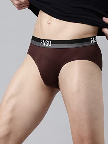 Image of FASO Men's Cotton Briefs | Ultra-Soft Durable Waistband | Modern Square Cut Fit | Tagless & Label-Free Comfort