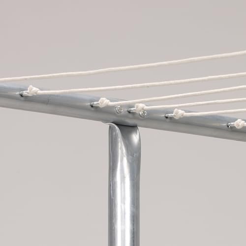 Household Essentials Steel Outdoor Clothesline Single T-Post, Silver