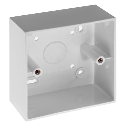 Image of Combo Set - RJ45 CAT6E LAN I /O Network Keystone Jack + Gang Box + Single Face Plate (Set of 2 Pcs)