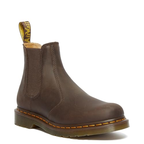 Image of Dr. Martens Unisex Chelsea Boot, Dark Brown Crazy Horse, 8 US Men