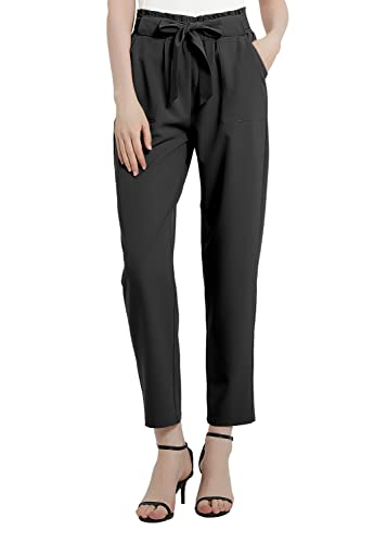 Urban CoCo Womens Casual High Waist Pencil Pants with Bow-Knot Pockets for Work