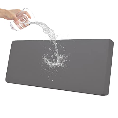 Easy-Going 100% Waterproof Oversized Sofa Seat Cushion Slipcovers Couch Cushion Cover Stretch Furniture Protector for Kids, Pets (Oversized Sofa Cushion, Light Gray)