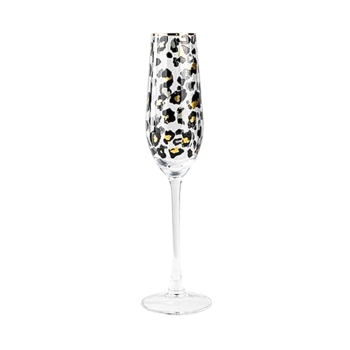 NOVASTYL - Lot de 4 flutes léopard 18cl en verre - 1605455