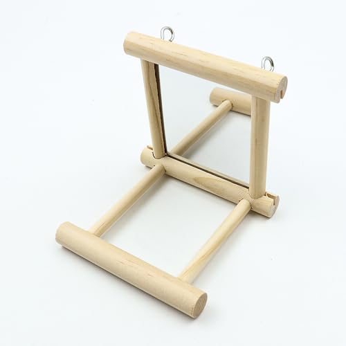 Sarini Pack of Mirror Bird Parrot, Rod Bird Stand with Mirror - Image 2