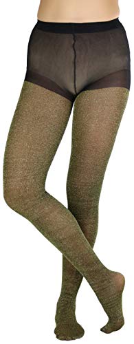 Image of ToBeInStyle Women's Shine & Shimmer Pantyhose Opaque Lurex Tights