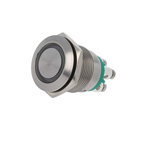 Commutateur étanche IP66 vert MPI002/TE/GN/12 anti-vandale SPST