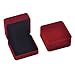 iSuperb 2pcs Velours Boîte de Rangement Bijoux pour Bagues Pendentif Écrin Double pour Alliances de Mariage Fiançailles Earrings Jewelry Box (Boîte de bague B)