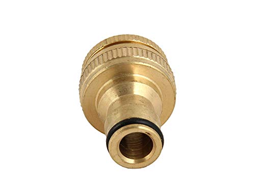 DIVINE TREE Heavy-Duty Brass Dual Universal Tap Connector for 1/2" & 3/4" Threaded Taps | Quick Garden Water Hose Connector | Solid Brass Pipe Adaptor for Garden Hose Pipe Fittings