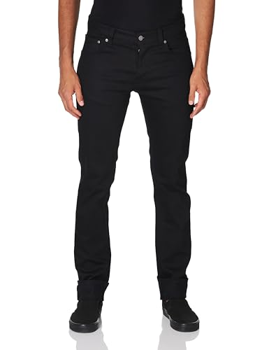 Naked & Famous Denim Men's Super Guy Slim Fit Jeans in Black Cobra Stretch Selvedge2
