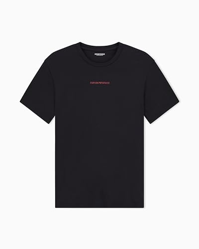 T-shirt noir homme col rond extensible et anti-déformation taille L