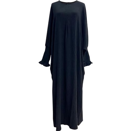 Lenmipot Islamic Women Jilbab Abayas Muslim Abaya Dress for Women Middle East Kaftan Dubai Dress Eid Prayer Clothes