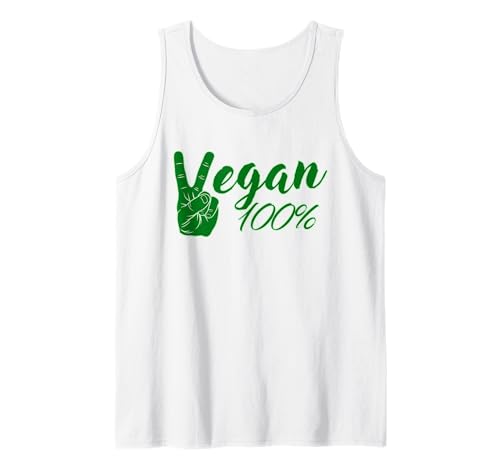 Vegan100 por ciento Veganismo Vegetariano Camiseta sin Mangas