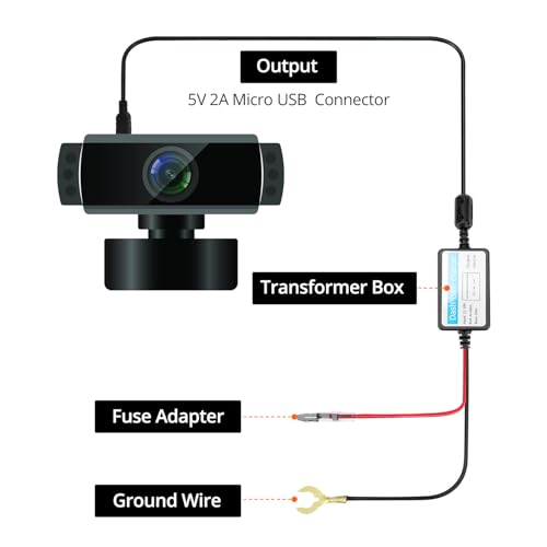 Kit de câbles pour caméra embarquée QWORK avec protection de batterie et adaptateurs - 2