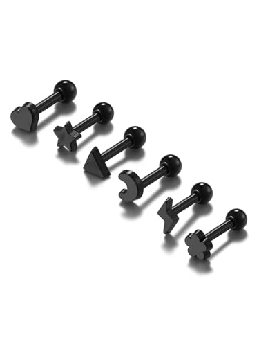 PiercingJ NAANCO 16G vX`bNgKXO 킢n[g X^[ @ bv X^bh o[x ubN wbNX sAX e[i[ X|[cpƗp (ubN)