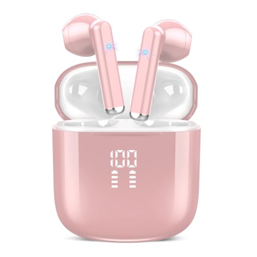 OYIB Auriculares Bluetooth in-ear con micrófono ENC, graves profundos