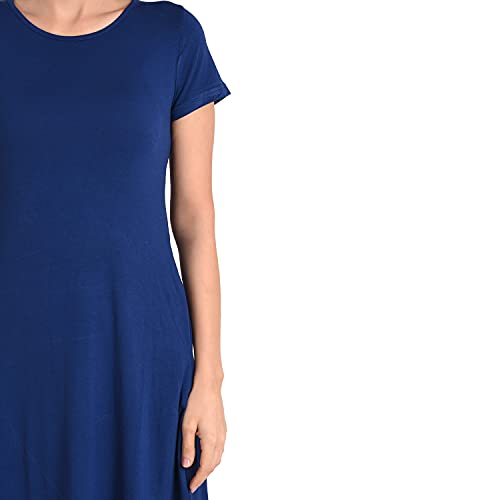 Image of Miss Lavish London Women's Relaxed Fit T Shirt Dress with Pockets Short Sleeve Summer Vacation Dresses