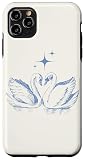Custodia per iPhone 11 Pro Max Blue Swans Majestic Star Due cigni Girlie Estetica