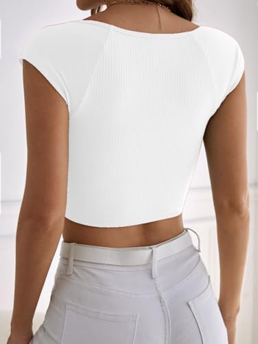 Image of Aahwan Women's Polyester Fitted Royal Solid Square Neck Rib-Knit Form Tee Top (KV-294)