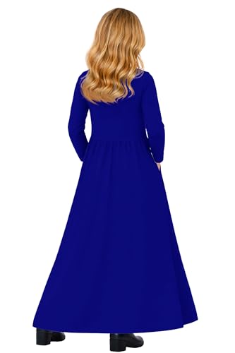 Image of Deerose Girls Maxi Dress Short Sleeve Casual Long Dresses with Pockets 5-14 Years