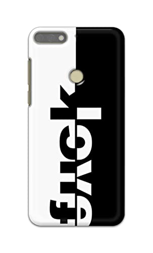Image of PRINTFIDAA One Words Fukc Love Creative Art Innovative Wonderfull Printed Designer Hard Case for Honor 7C / Huawei Y7 Prime (2018) / Huawei Y7 (2018) / Nova 2 Lite Back Cover -(e) RPM1003