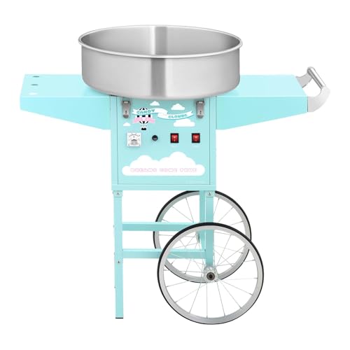Helloshop26 Zuckerwatte-Set mit Rollwagen und Leuchtstiften, 52 cm, 1200 W, türkis, 14_0004875 – Bild 4