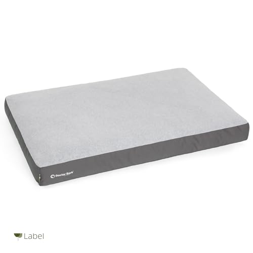 Doctor Bark Hundekissen Große Hunde Waschbar - Hundebett Weich Flauschig - Strapazierfähiges Kuscheliges Liegekissen - GreenLabel (L - 100x72 cm, Grau)