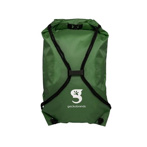Image of geckobrands Embark 10L Drawstring Backpack - Waterproof, Lightweight Dry Bag for Beach, Hiking, and Light Water Activities