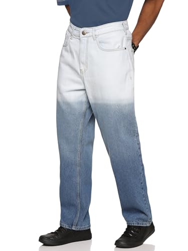 Image of THIRD QUADRANT Baggy Jeans for Men || Khaki Jeans || Jean Pant for man (in, Numeric, 30, Regular, Khakhi)