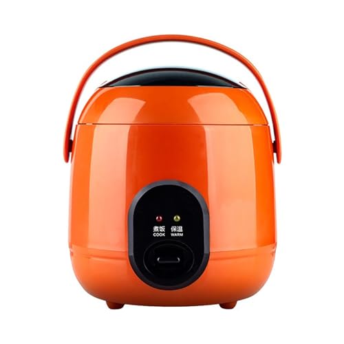 Mini Rice Cooker for 2 1.2L Rice Cookers Electric Small with Measuring Cup and Spatula, Keep Warm Function,Orange