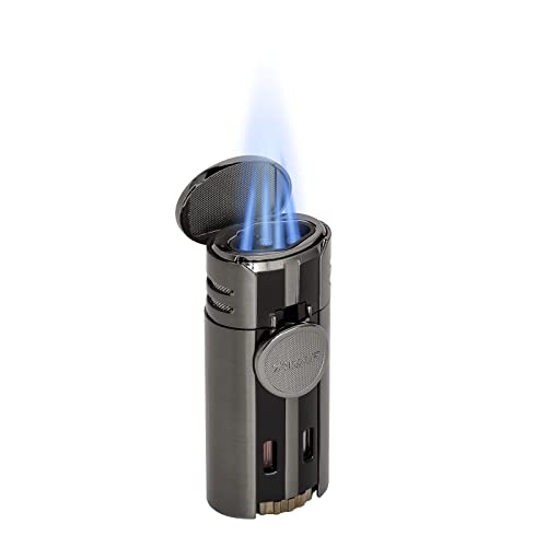 Encendedor Xikar HP4 Quad Flame para cigarros gris oscuro miniatura 3