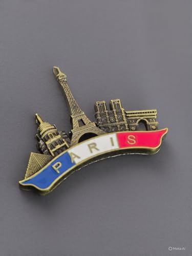 Image of DT DECTONE Regular Metal Fridge Magnet, Paris 3D Metal Magnet for Fridge, Study Table, Office Desk, Ideal Gift, Best Home Decor Item for Travel Enthusiasts, Pack of 1 (Paris 1)