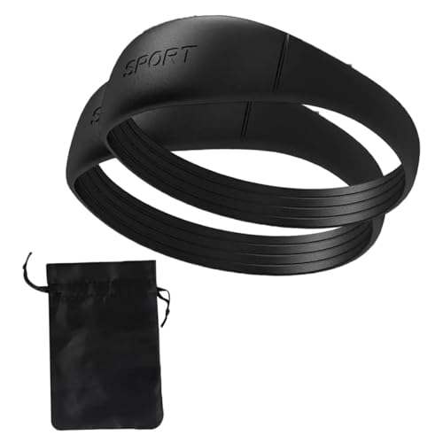 FashionCha Cinta Rotuliana Banda Atlética Correa de Silicona Soporte para Estabilizador Ajustable de Material Flexible Que Incluye Bolsa Adecuada para Co, 2 Piezas Negras