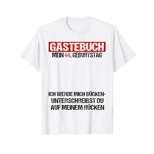 Libro de visitas 44 cumpleaños hombre mujer divertido 44 cumpleaños decoración Camiseta