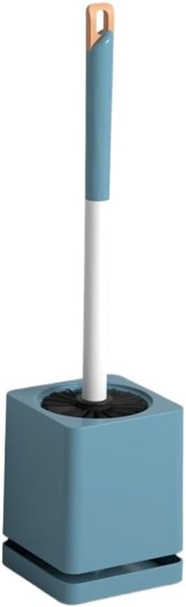 Toilet Brush Toilet Brush Household Bathroom Free Punch Wall Hanging Long Handle Cleaning Toilet Brush and Holder(White)